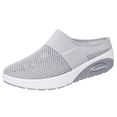thumbnail image 2 of Domzle Slip-On Mules Sneakers for Women 2026 Backless Knit Comfortable Lightweight with Arch Support Walking Shoes for Travel House Office Gray 41, 2 of 7