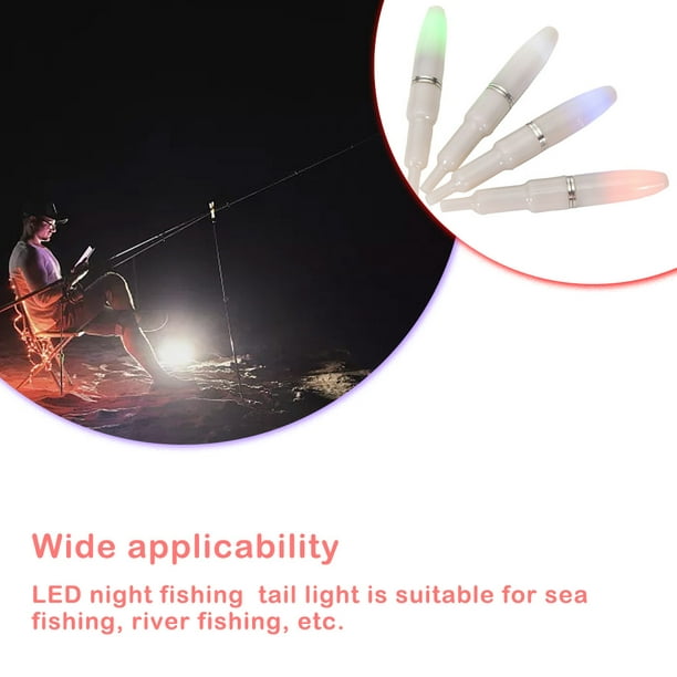 Youkk Battery Operated Luminous Stick Reusable Led Night Light Fishing Rod Tip Practical Lamp Fishing Tackle Accessories For River Sea White White