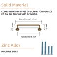 thumbnail image 2 of Goo-Ki 5'' Center to Center Antique Brass Cabinet Bar Pulls with Backplate, Vintage Classic Retro Drawer Handles Closet Home Kitchen Improvement Hardware，6 Pack, 2 of 2