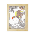 thumbnail image 1 of Ala Flower Tree Bird ukiyo - e Escritorio de madera Arte Pintura 6x8 pulgadas marco de foto foto, 1 of 4