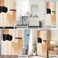 thumbnail image 5 of Shower Curtain Bathroom Set Vintage Abstract Graffiti Art Waterproof Fabric Shower Curtains with Grommets&Hooks, Retro Black Beige Geometric Privacy Bath Curtain for Bathtub 72x72in, 5 of 9