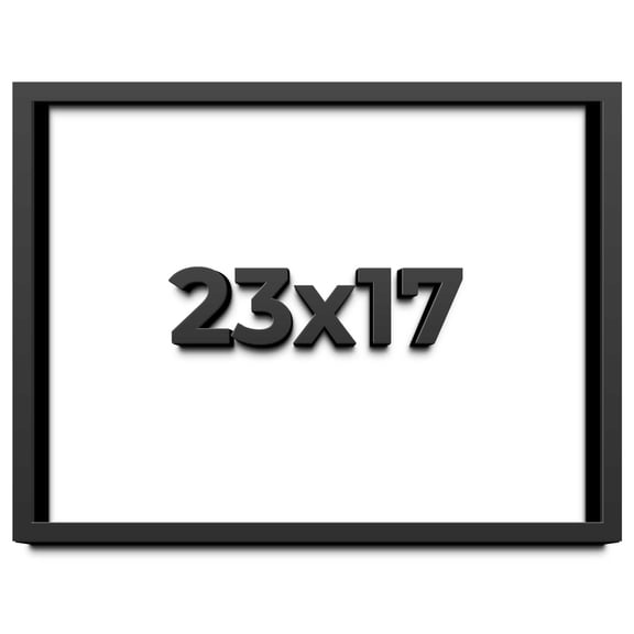 23x17 Shadow Box Frame Black | 1 inches Deep Real Wood Contemporary Shadowbox Display Frame | UV