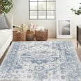 thumbnail image 3 of Planially Non-Slip Area Rugs 3'x5' Soft Blue Indoor Bedroom Living Room Boho Oriental Vintage Carpet, 3 of 7