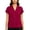 Red, variant on Women's Polyester Blend Collared Rolled Cuff Short Sleeve Button Down Blouse Solid Color Spring Summer Casual Tops for Everyday Wear S-XXL