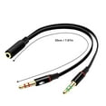 thumbnail image 2 of Dsscvnef Computer Headphone Splitter 35mm Female to Male Audio Y Adapter for Smartphone PC Headset Microphone, 2 of 3