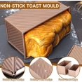 thumbnail image 2 of 3 Pack Set Pullman Loaf Pan with Lids, 2 lb & 1 lb & 0.5 lb Dough Capacity,Non-Stick Sandwich Bread Loaf Pan for Homemade Baking Bread, 2 of 5