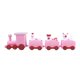 thumbnail image 1 of Adorno para tarta de tren navideño en miniatura, decoración pequeña, regalos, tren de Navidad, tren de escritorio Rosa, 1 of 9