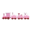 Xmas Train,Christmas Train Ornament Christmas Decoration,Miniture Xmas Train Set Little Train Decoration,Kids Birthday Gift Cake Topper Ornament Party,Train Children Festival Cake Pink