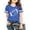 00-Blue#56, variant on Kiijoy Girls Football Graphic Tee Short Sleeve Crewneck T Shirt Top, Black, Sizes 2-3