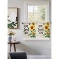 thumbnail image 3 of Sunflower Tier Curtains 24 Inch Length,Sheer Curtains for Bedroom Living Room Window Summer Botanical Bee Farmhouse Watercolor Rod Pocket Drapes Kitchen Curtains Small Half Window 27.5"x24" 2 Panels, 3 of 6