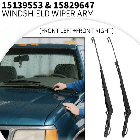 1 Pair #15829647 Windshield Wiper Arm Compatible With Cadillac 2002-2007 Replace 15139553,42694,42547