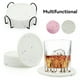thumbnail image 5 of Ounissouiy Posavasos de silicona de 10 cm, posavasos redondos para tazas, almohadilla antideslizante para bebidas, gruesa para protección de tazas, Mostrada Rosa 10x0.5 cm Ounissouiy HA081093-02, 5 of 6