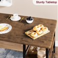 thumbnail image 4 of Ensemble de Salle à Manger 3 Pcs Gain de Place pour 2 Personnes – table à Manger Compacte avec 2 Chaises Rembourrées en PU, 3 Compartiments de Rangement, Fini Bois Classique – Parfait pour les Petits Espaces, Appartements et Cuisines – Furniture, 4 of 9