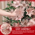 thumbnail image 7 of Ayieyill 56Pcs Christmas Glitter Poinsettia Flowers Artificial PoinsettiaFlowers Christmas Pine Cones Christmas Tree Ornaments Set Christmas Tree Decorations, 7 of 7