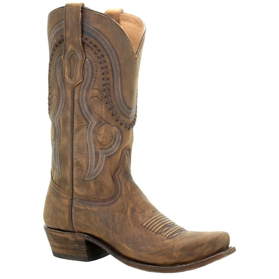 Corral Western Boots Mens Distressed Leather 12" Shaft Gold A3479