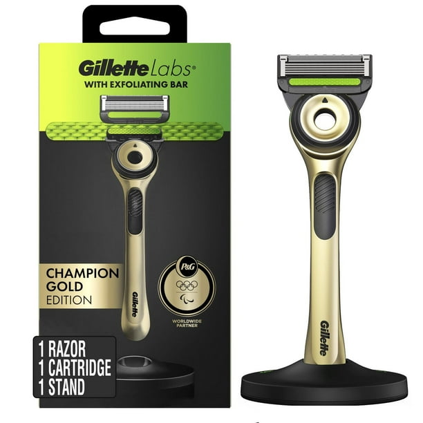 10【新品12個】Gillette Labs BLACK & GOLD GILLETTE Gillette Labs Black Gold Limited Edition 3up+stand+