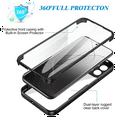 thumbnail image 2 of CCSmaller for Xiaomi 14 Pro Clear Case with Screen Protector, Full Body Protective Soft TPU Rugged Bumper Slim Case Shockproof Phone Cover for Xiaomi 14 Pro QC Black, 2 of 8