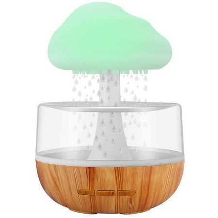 

Desktop Regen Cloud Luchtbevochtiger Relax Aromatherapie Lamp Usb Regen Geluid Diffuser 280Ml Kleurrijke Nachtlampje Voor Thuis
