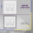 thumbnail image 2 of Enerlites Cubierta Doble Para Interruptor Decorativo, Placa De Pared Con Dos Tomacorrientes, Tamaño Grande, 2 Unidades, 5.50" X 5.50", Irrompible, Policarbonato, Termoplástico, Certificación Ul 8832O-, 2 of 9
