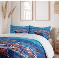 thumbnail image 6 of Ambesonne Maritime Duvet Cover Set, Harbour by the Sea, 2-Calking, Navy Red, 6 of 7