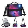 thumbnail image 5 of Colorful Starry Sky and Universe Insulated Lunch Bag with Shoulder Strap and Bottle Holder,Bento School Lunch Bag Box,11x9.5x3.5 Inches, 5 of 5
