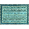thumbnail image 1 of Ahgly Company Indoor Rectangle Oriental Light Blue Modern Area Rugs, 7' x 9', 1 of 4