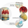 thumbnail image 5 of Extra Long Shower Curtain 72x84 Inch, Autumn Leaves Shower Curtain Waterproof Bathroom Decor Orange Sunrise Ombre Lake Reflection Fabric Bath Curtain Set Accessories with Hooks, 5 of 6
