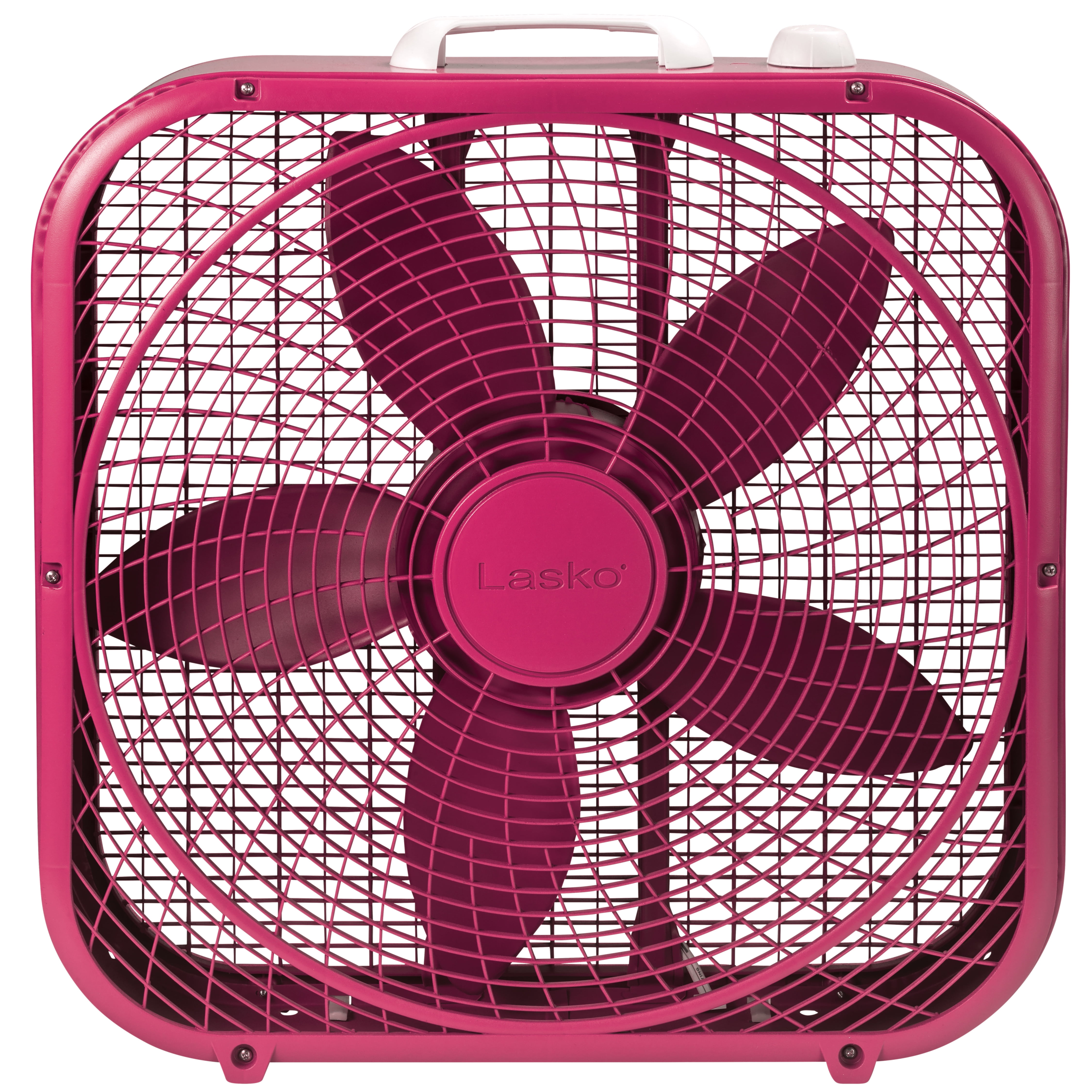 Lasko Cool Colors 20 3-Speed Energy Efficient Box Fan, B20307, Fuchsia,  21.5L, New - Walmart.com