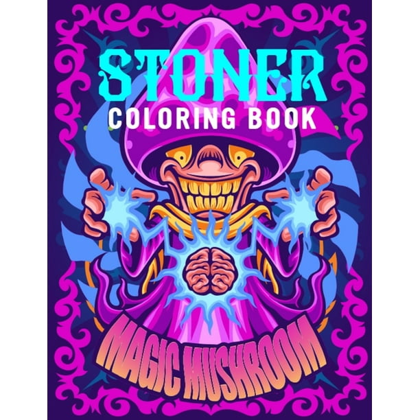stoner coloring book stress relief and relaxation stoner printable coloring pages for adults meditation hippy trippy designs stoner activity coloring book gifts for marijuana lover paperback walmart com