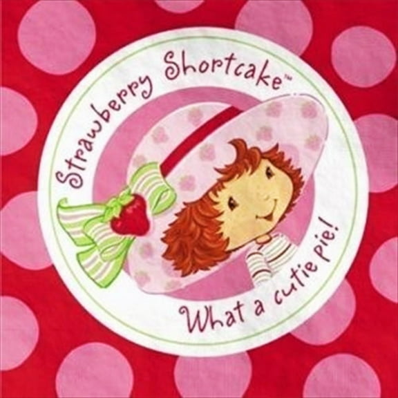 Strawberry Shortcake Beverage Paper Napkins 16 ct