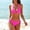 Hot Pink, variant on EGNMCR Bikini Set Women's Solid Bikini Strap Bikini Deep V Split Swimsuit