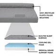 thumbnail image 4 of FurHaven Pet Products Paw-Quilted Cooling Gel Memory Foam Deluxe L-Chaise Pet Bed for Dogs & Cats - Titanium, Jumbo, 4 of 12