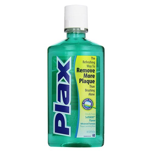 Plax AntiPlaque Dental Rinse, Soft Mint 16 Oz, 6 Pack