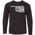 thumbnail image 3 of Inktastic Oklahoma Silhouette Mandala Long Sleeve Youth T-Shirt, 3 of 5