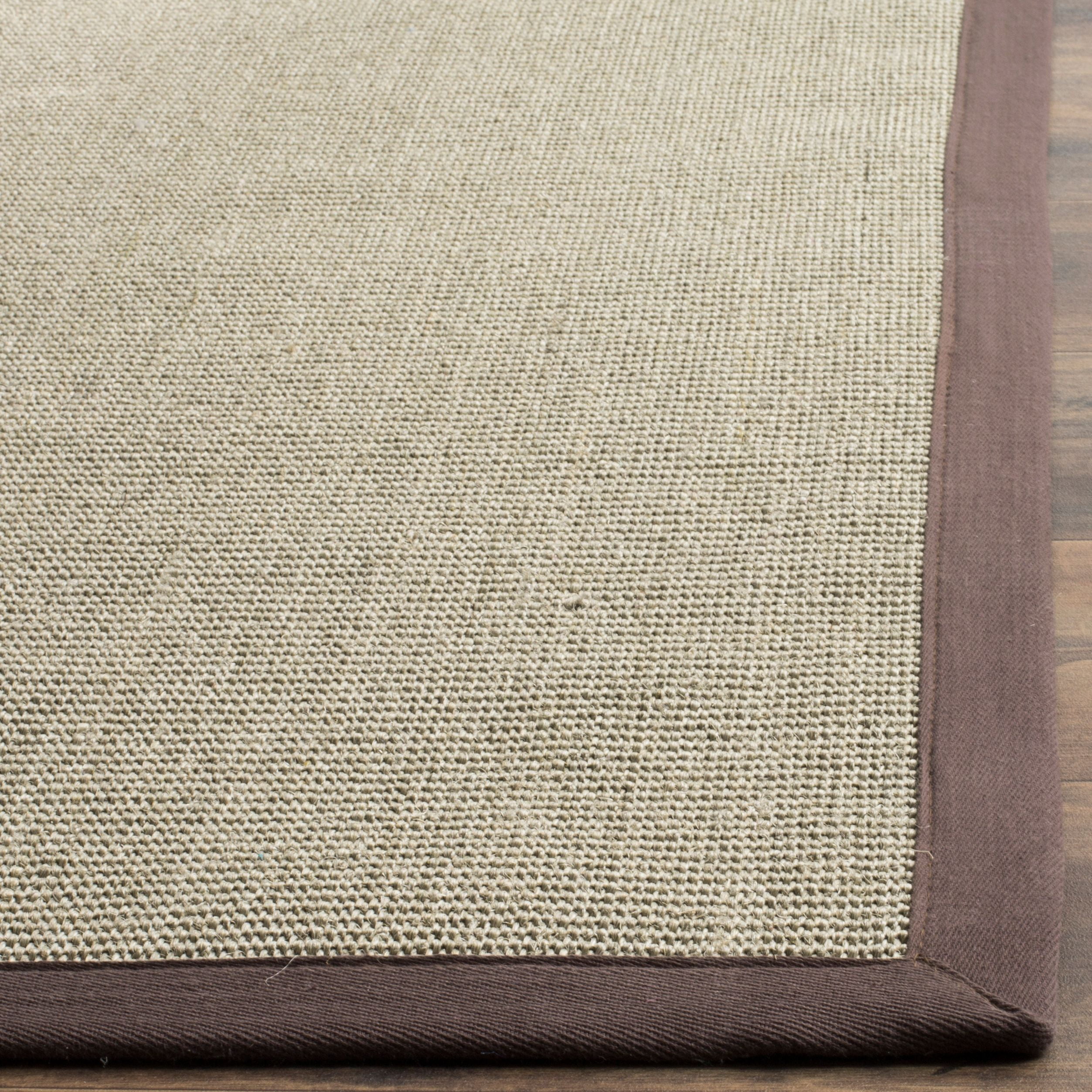 SAFAVIEH Natural Fiber Forrester Border Sisal Runner Rug, Taupe/Light Brown, 2'6" x 6'