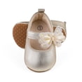 thumbnail image 5 of hengsof Infant Girls Soft Sole First Walking Shoes with Adorable Bow, Breathable Non Slip Crib Shoes for Babies 0-12 Months, Spring Fall Baby Girl Princess Shoes, 5 of 8