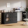 thumbnail image 3 of Tribesigns 78" L Shaped Desk with Storage, Modern Corner Desk with Drawers for Small Space for Home Office Bedroom (Black), 3 of 7