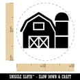 thumbnail image 2 of Farm Barn with Silo Self-Inking Rubber Stamp Ink Stamper - Blue Ink - Mini 1/2 Inch, 2 of 7