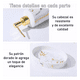 thumbnail image 5 of Juego De Accesorios Para Baño Con Diseño Mármol Elegante blanco dorado, 5 of 5