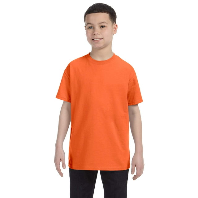 Jerzees Big Boy's Rib Collar Tear Away Label T-Shirt, Style 29B