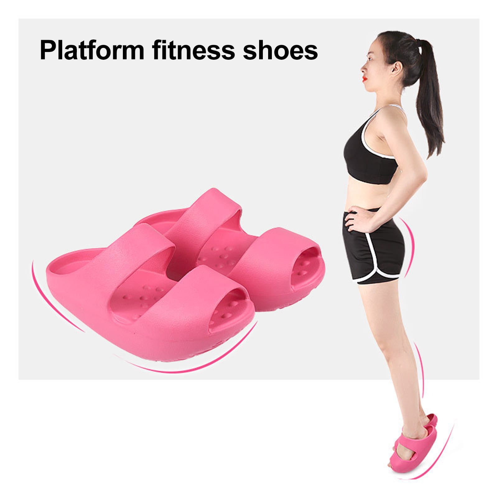 LeKY 1 EVA Swing Slippers Wedge Sandals Sports Fitness Massage Black Walmart.com
