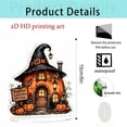 thumbnail image 3 of AOMXGD 6 Inch Halloween Acrylic Tabletop Standing Ornament, Double-Sided Printed Cottage Cabin Silhouette for Halloween Desk Bookshelf Window Event Display Layout, 3 of 6