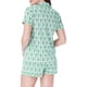 thumbnail image 4 of Conjunto de pijama de 2 piezas para mujer, con botones y pantalones cortos de mono, pijama estilo preppy Y2K, 4 of 4