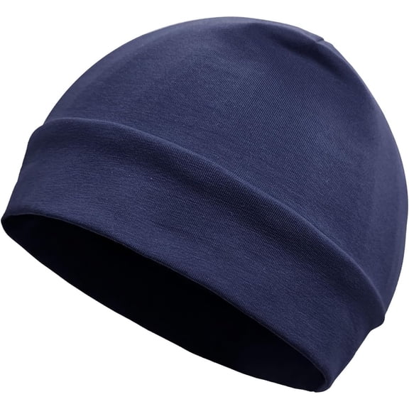 Minzimin Unisex Cotton Beanie Hat Thin Running Skull Cap Winter Summer Sports Hat Chemo Cap Helmet Liner Beanies Hat