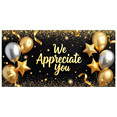 thumbnail image 3 of Decorative Design Appreciation Banner Gold Glitter Thank You Balloon Decoration for Employee Recognition Office Events Party Celebration, 3 of 8