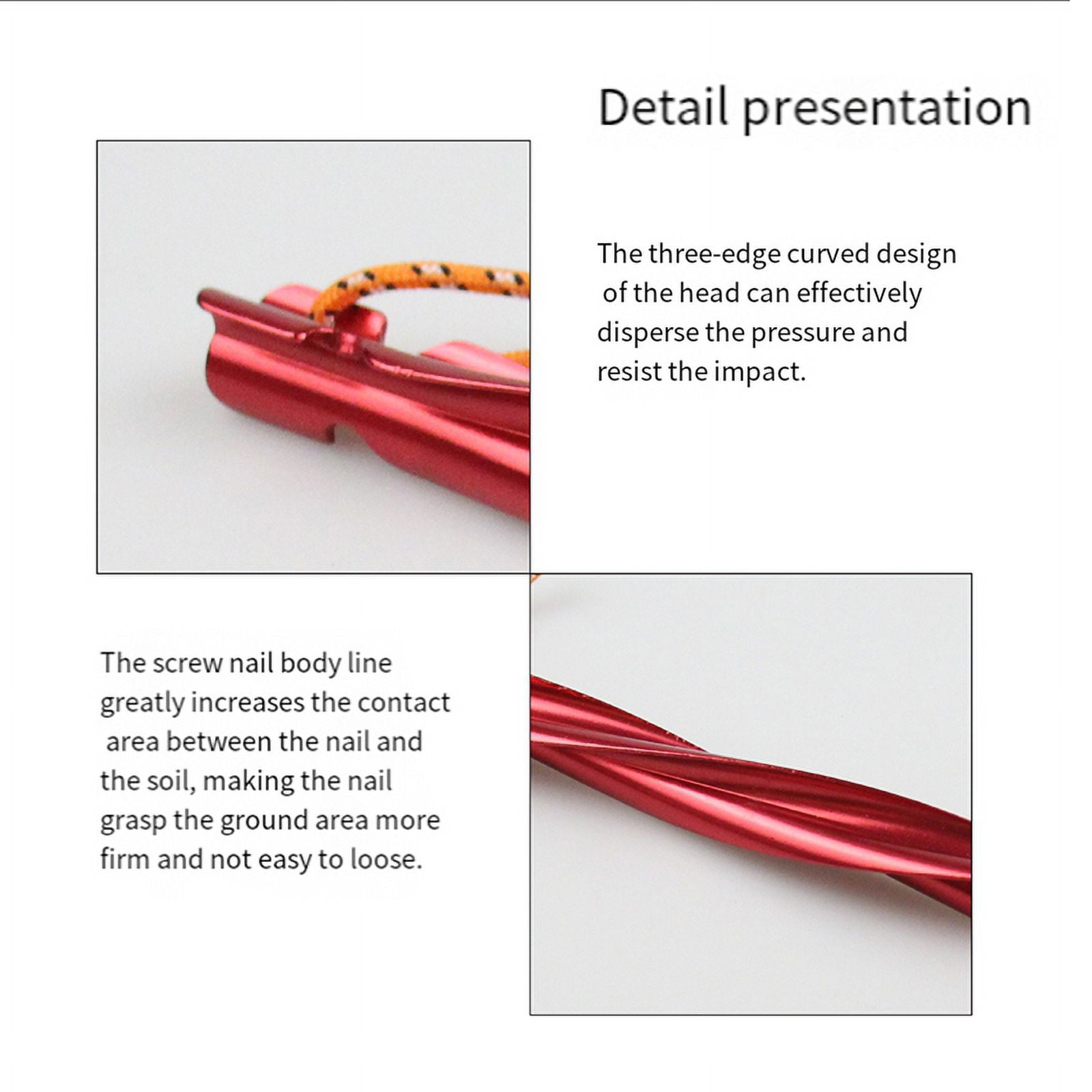12X 25cm Outdoor Tent Pegs Ground Nails with Storage Bag Windproof Nails Camping Accessories Tent Fasteni