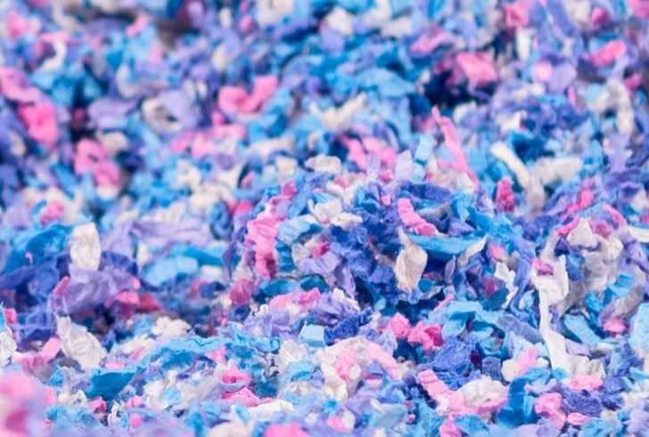 PetsPick Uber Soft Paper Pet Bedding for Small Animals, Confetti 36L