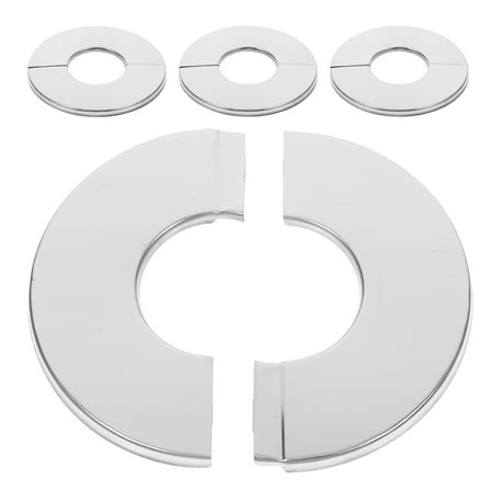 Masteelf 4 Pcs Shower Arms Flange Stainless Steel Replacement Wall Split Flange Escutcheons Plate Wall Covers Plate For Shower Bathroom Pipe