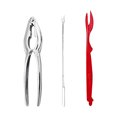 thumbnail image 1 of Popular! Seafood Tools Set Crab Stainless Steel Lobster Forks Nut Lobster Shellers Nut Shellfish Lobster Leg Opener Set For Restaurant Kitchen Gadget Kits, 1 of 5
