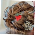 thumbnail image 5 of SEWCHICS 6pcs Strawberry Resin Hair Clips for Girls and Women, Cute Hair Accessories for Daily Wear and Styling, 5 of 6